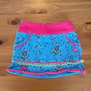 Mim-Pi Blue and Pink Cotton Polka Dot Skirt Baby Girl Toddler 18m